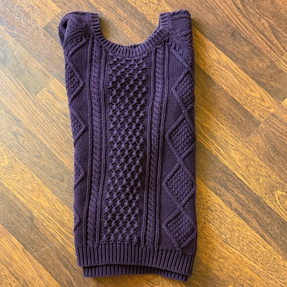 GAP Deep Purple Cable Knit Sweater